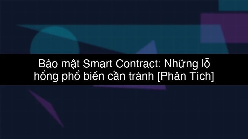 Bảo mật Smart Contract: Những lỗ hổng phổ biến cần tránh schema