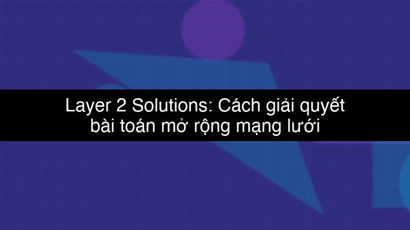 Layer 2 Solutions: Cách giải quyết bài toán mở rộng mạng lưới Blockchain schema